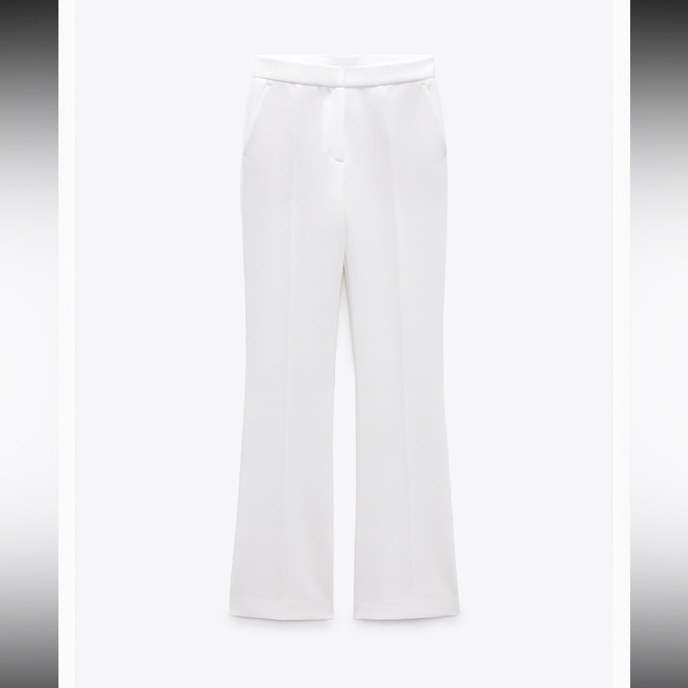 Zara White Straight Leg Pants